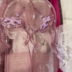 Purple Tory Burch jelly slide